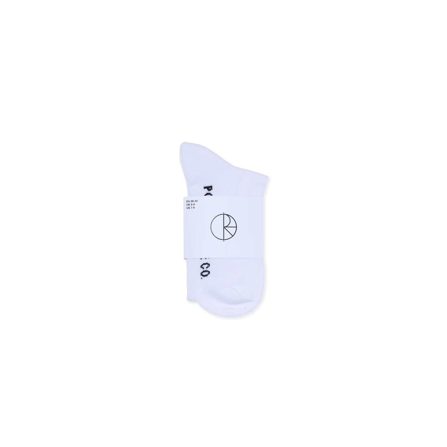 Polar Easy Now Long Rib Socks White