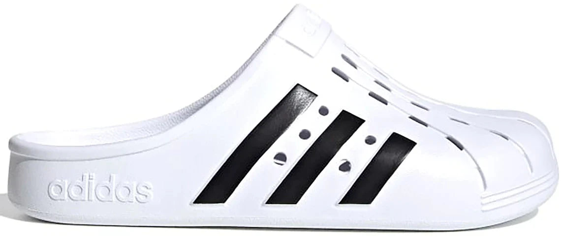 Adilette Clog White Black