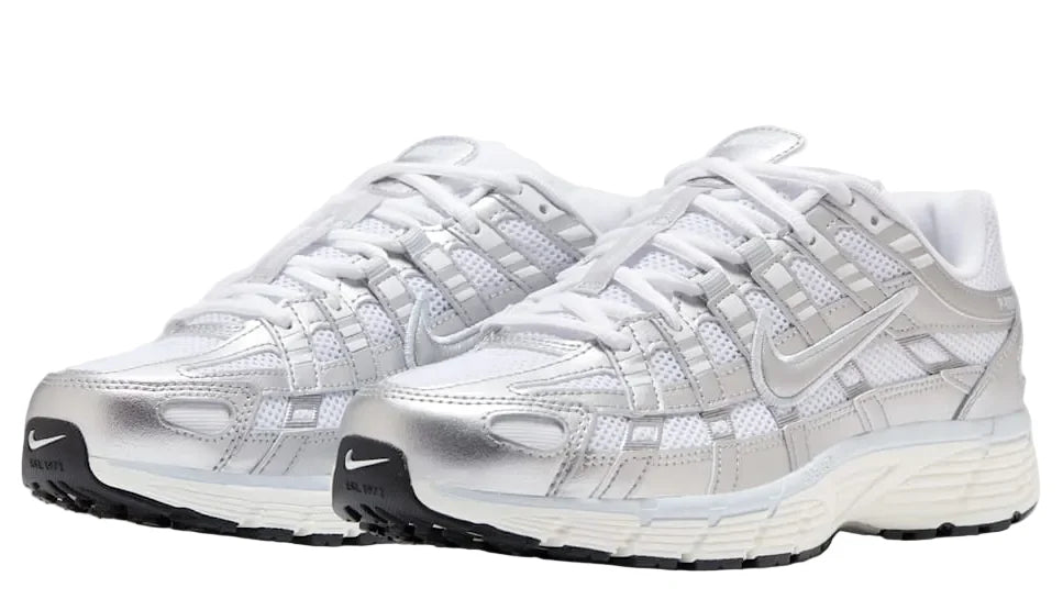 P 6000 White Blue Tint Sail Metallic Silver (Women's)