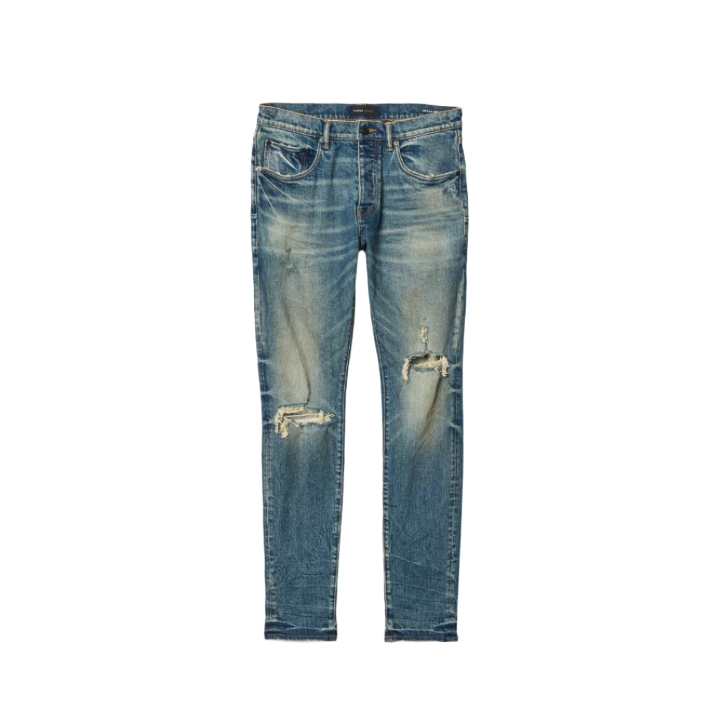 Purple Skinny 9-5 Denim - Dark Indigo