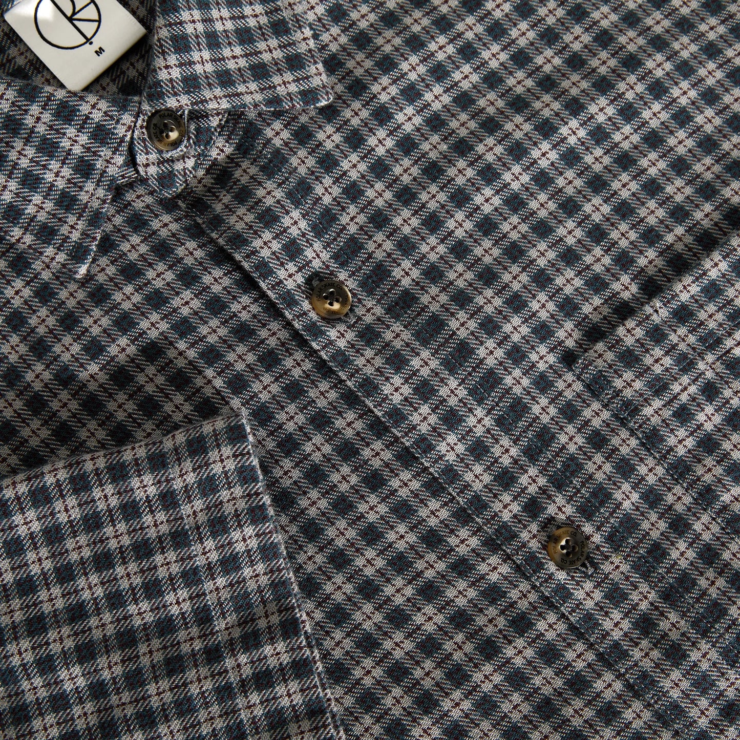 Polar Skate Co Mitchell Shirt Petrol Bordeaux