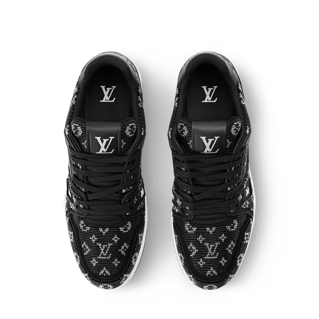 LV Trainer Sneaker Black Swarovski