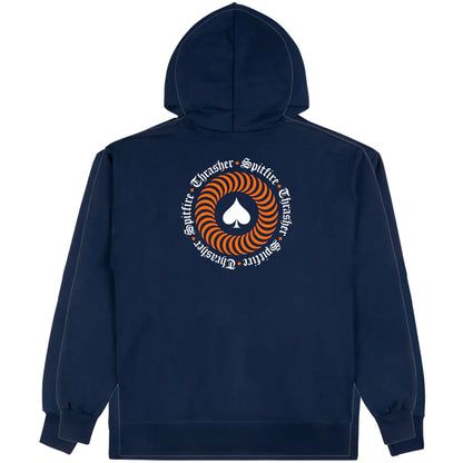 Thrasher x Spitfire The End Oath Hoodie Navy