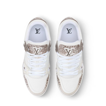 LV Trainer Beige Crocodile Skin