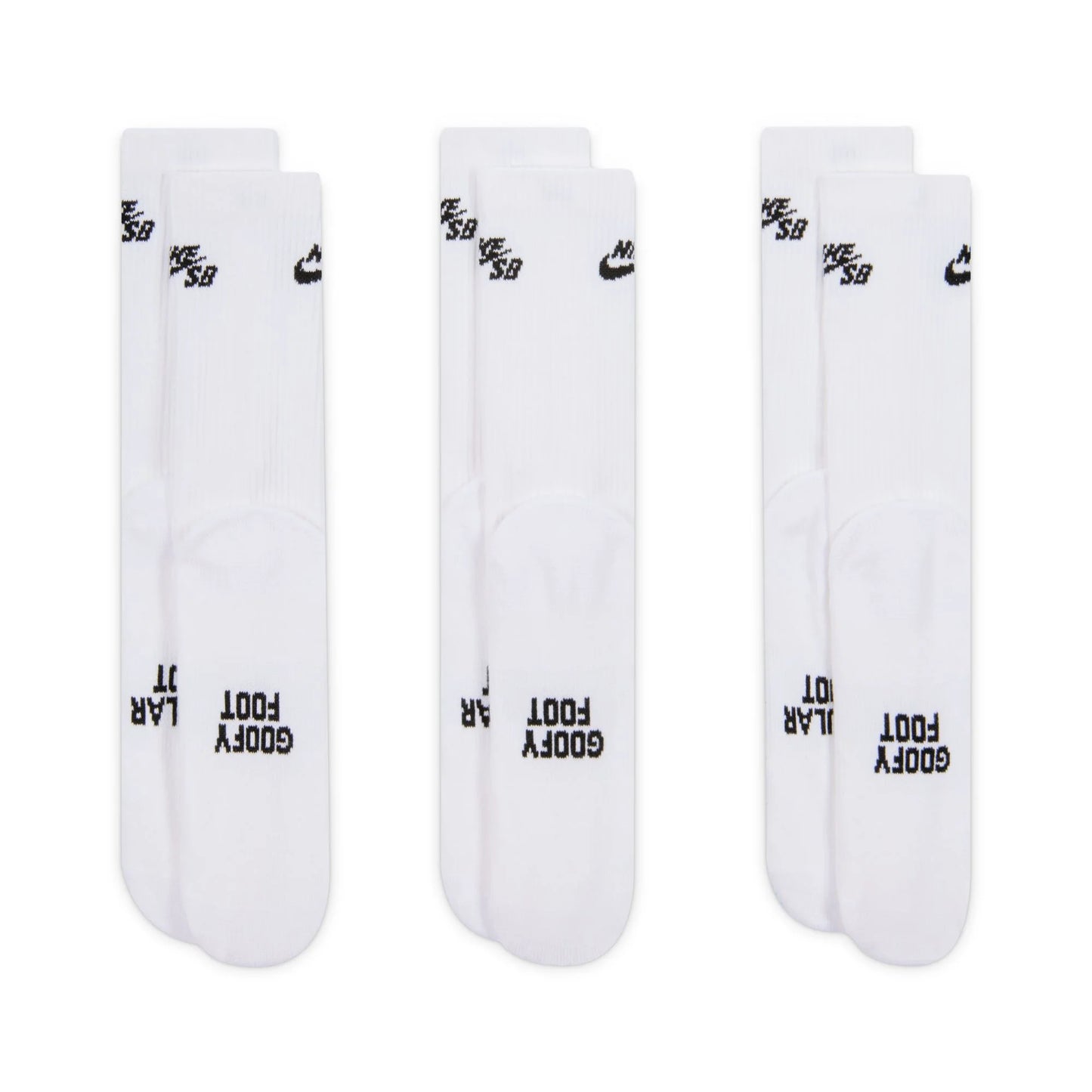 Nike SB Everyday Elevated White Skate Socks 3 Pairs
