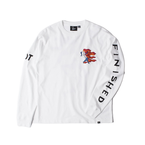 Parra "Not Finished" Long-Sleeve T-Shirt - White