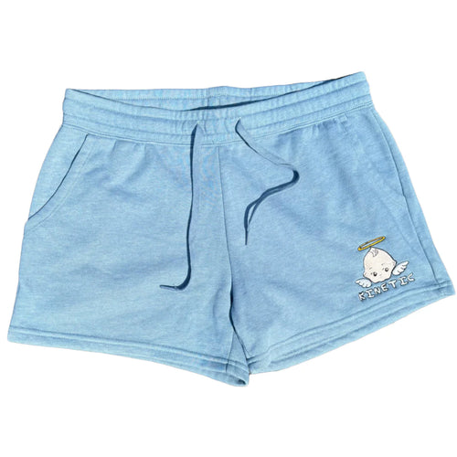 Kinetic Womens Kewpie Sweat Shorts Misty Blue