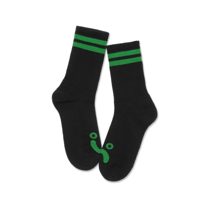 Polar Rib Socks Happy Sad Black Green