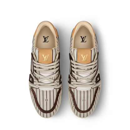 LV Trainer Beige Jacquard