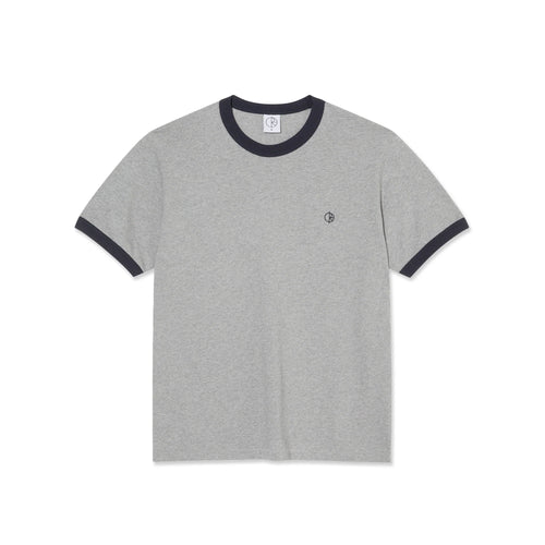 Polar Ringer Tee Heather Grey Navy