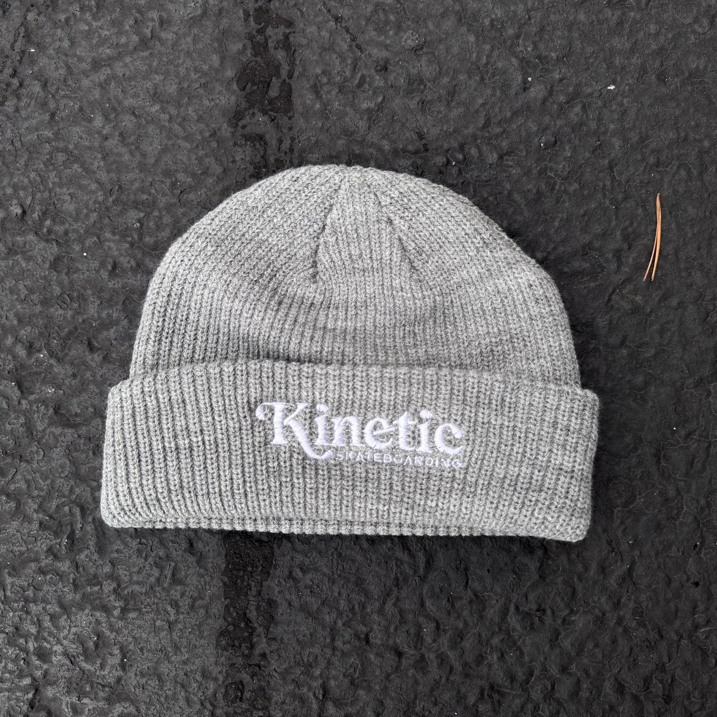 Kinetic Logo Cuff Beanie Grey