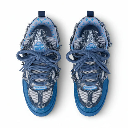 LV Skate Sneaker Blue Swarovski Crystals