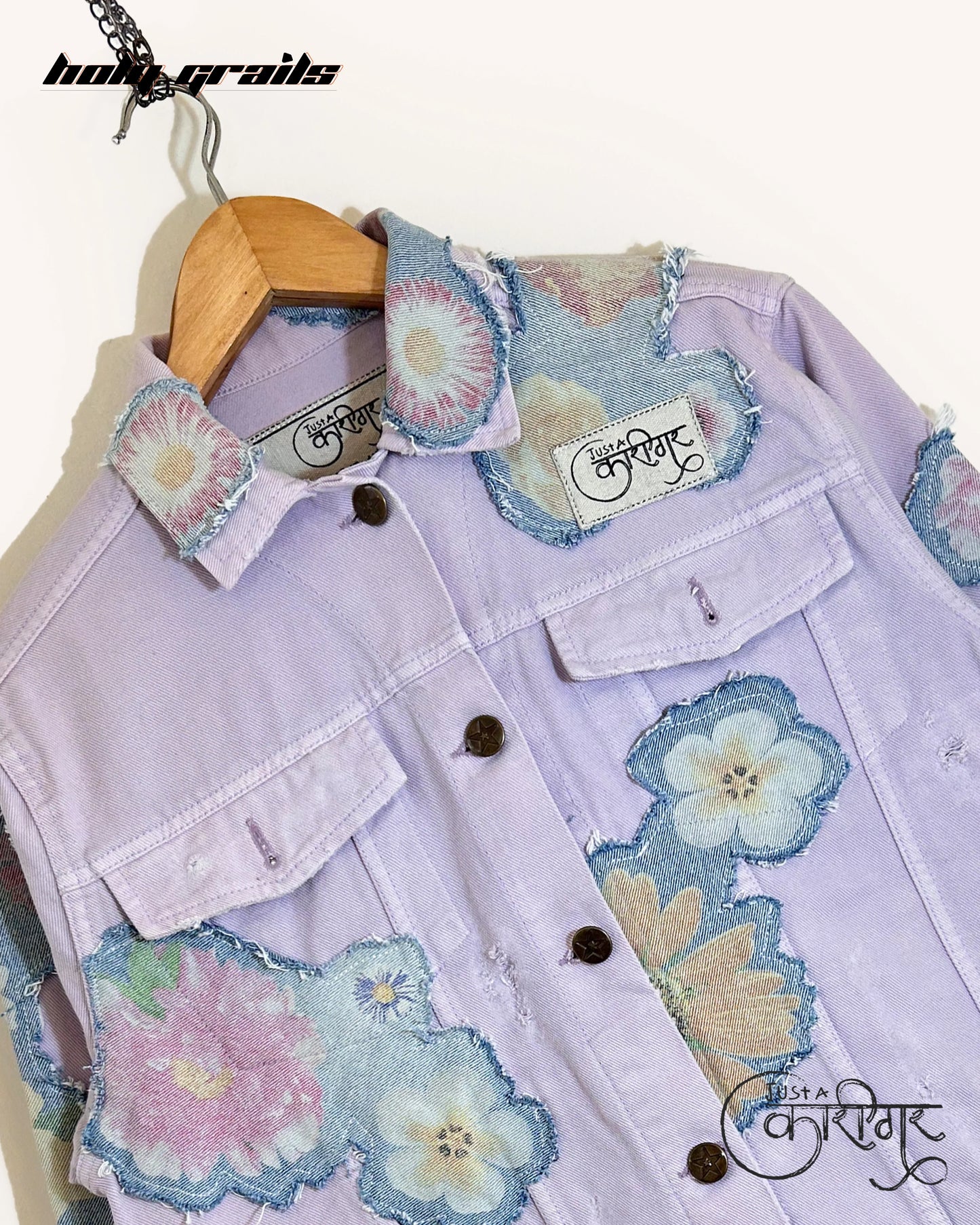 Summer Crush Blue Denim Jacket HG x Just A Karigar