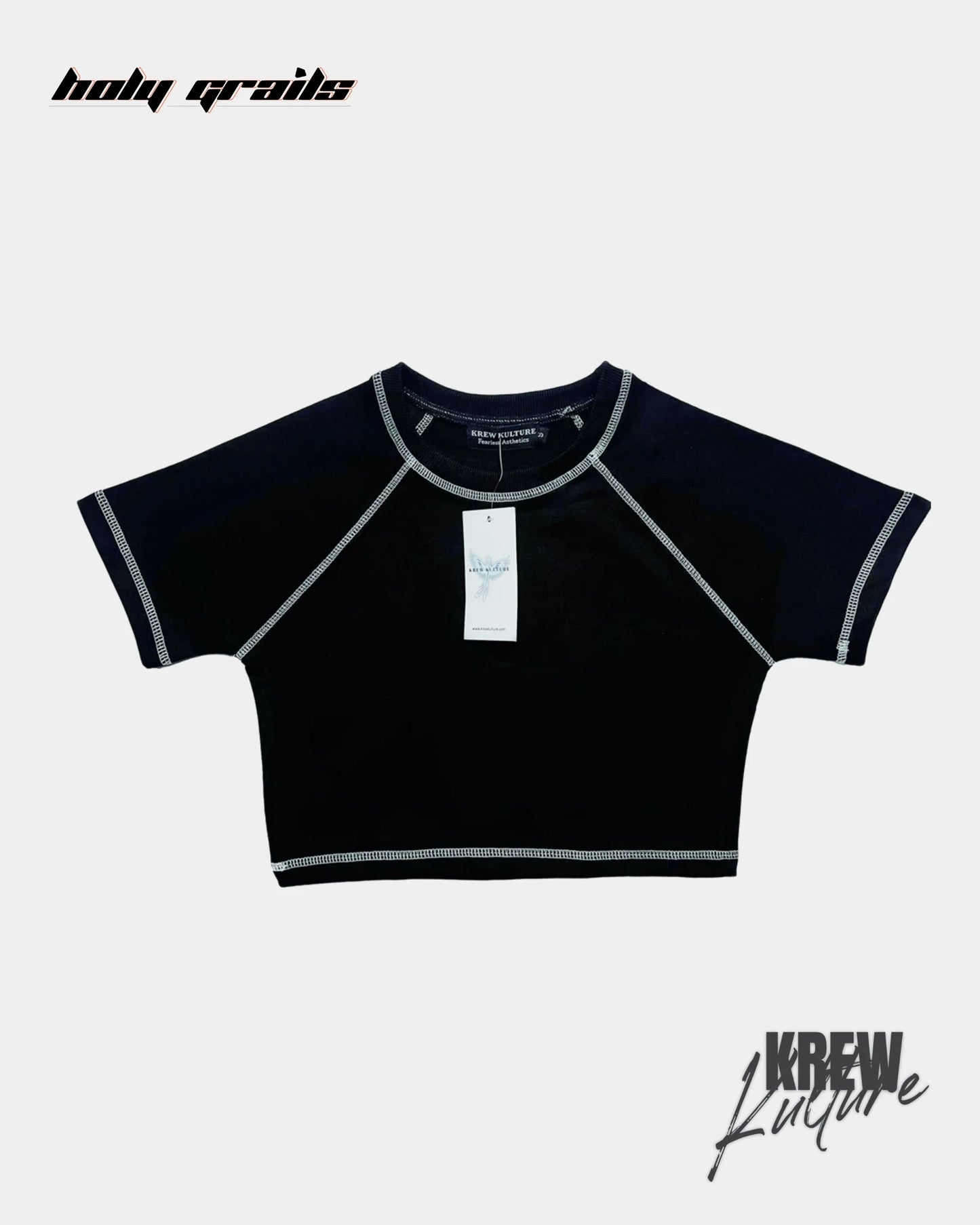 Black White Era Crop Top HG x Krewe Kulturr