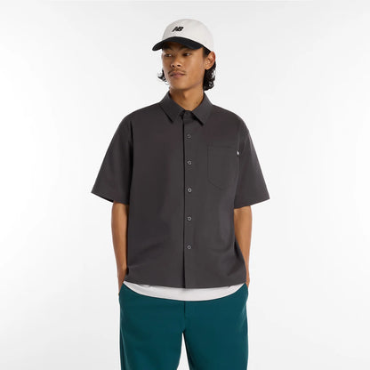 New Balance Numeric Button Up Shirt Dark Grey
