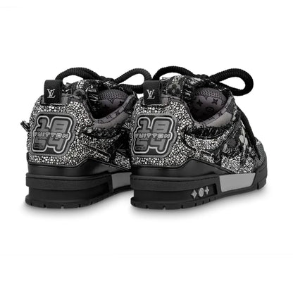 LV Skate Sneaker Black Swarovski Crystals