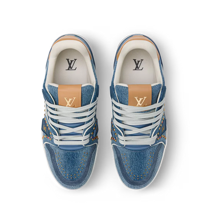 LV Trainer Blue Denim Swarovski