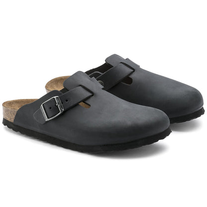 Boston Oiled Leather in Black