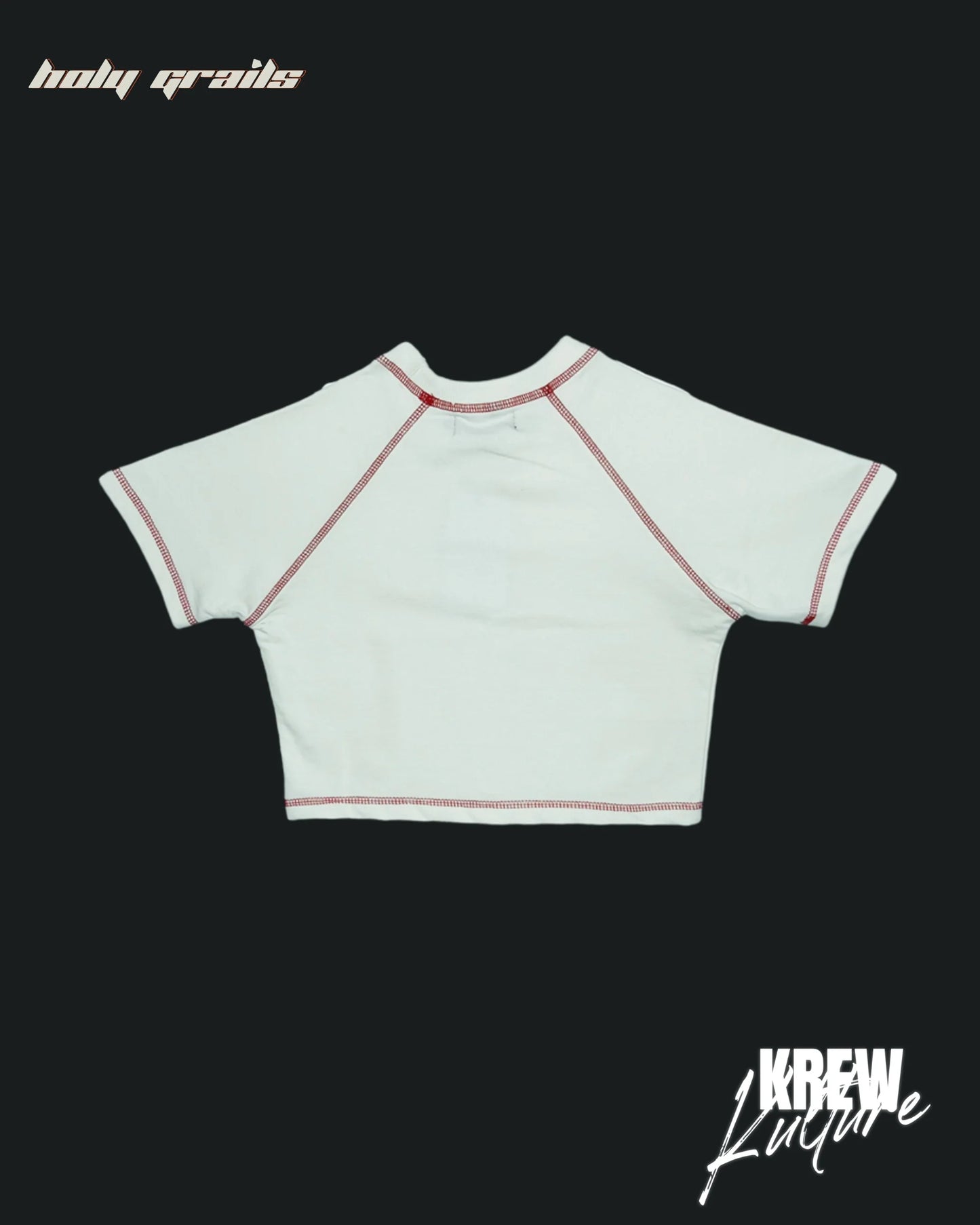 Red Heart White Crop Top HG x Krewe Kulturr