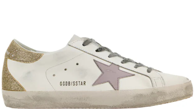 Golden Goose Super Star Optic White Lilac Platinum Glitter (Women's)