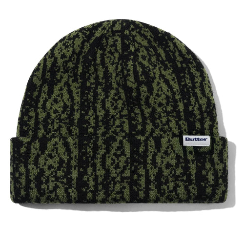 Butter Goods Lowland Camo Beanie Green