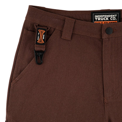 Independent Built To Grind Canvas Shorts Chocolate