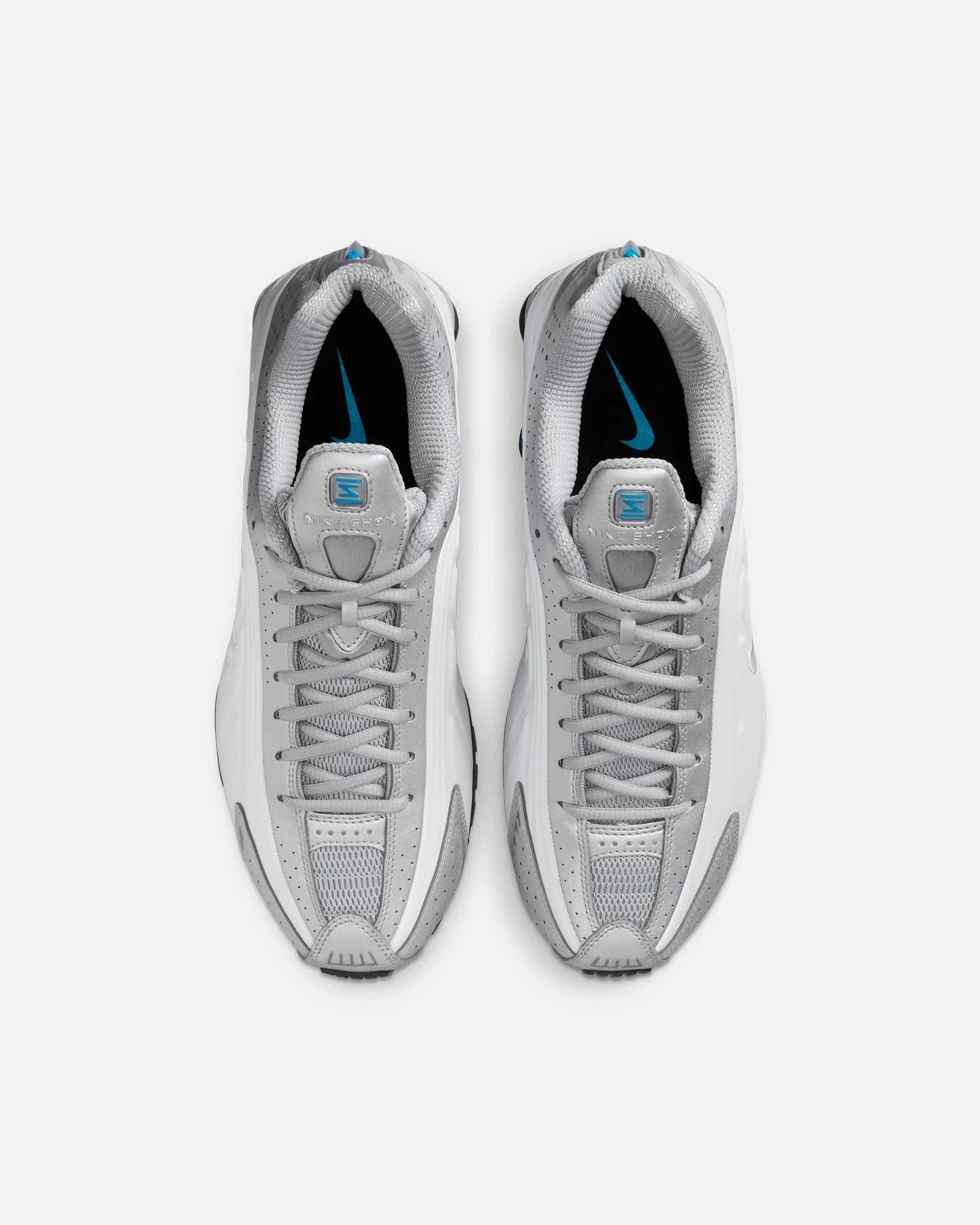 Shox R4 Metallic Silver/Blue