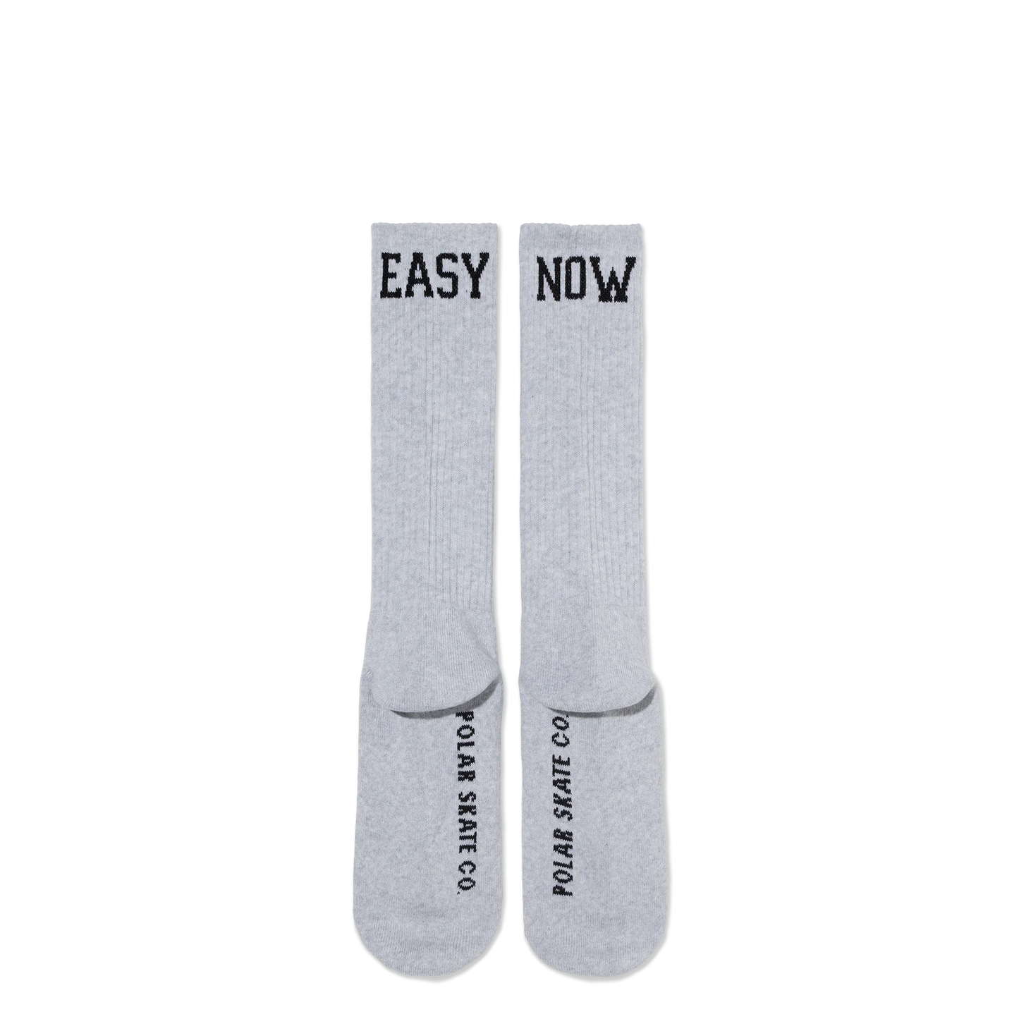 Polar Easy Now Long Rib Socks Heather Grey