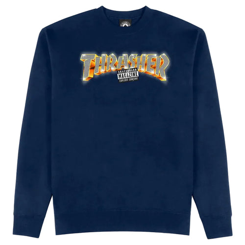 Thrasher Explicit Crewneck Navy