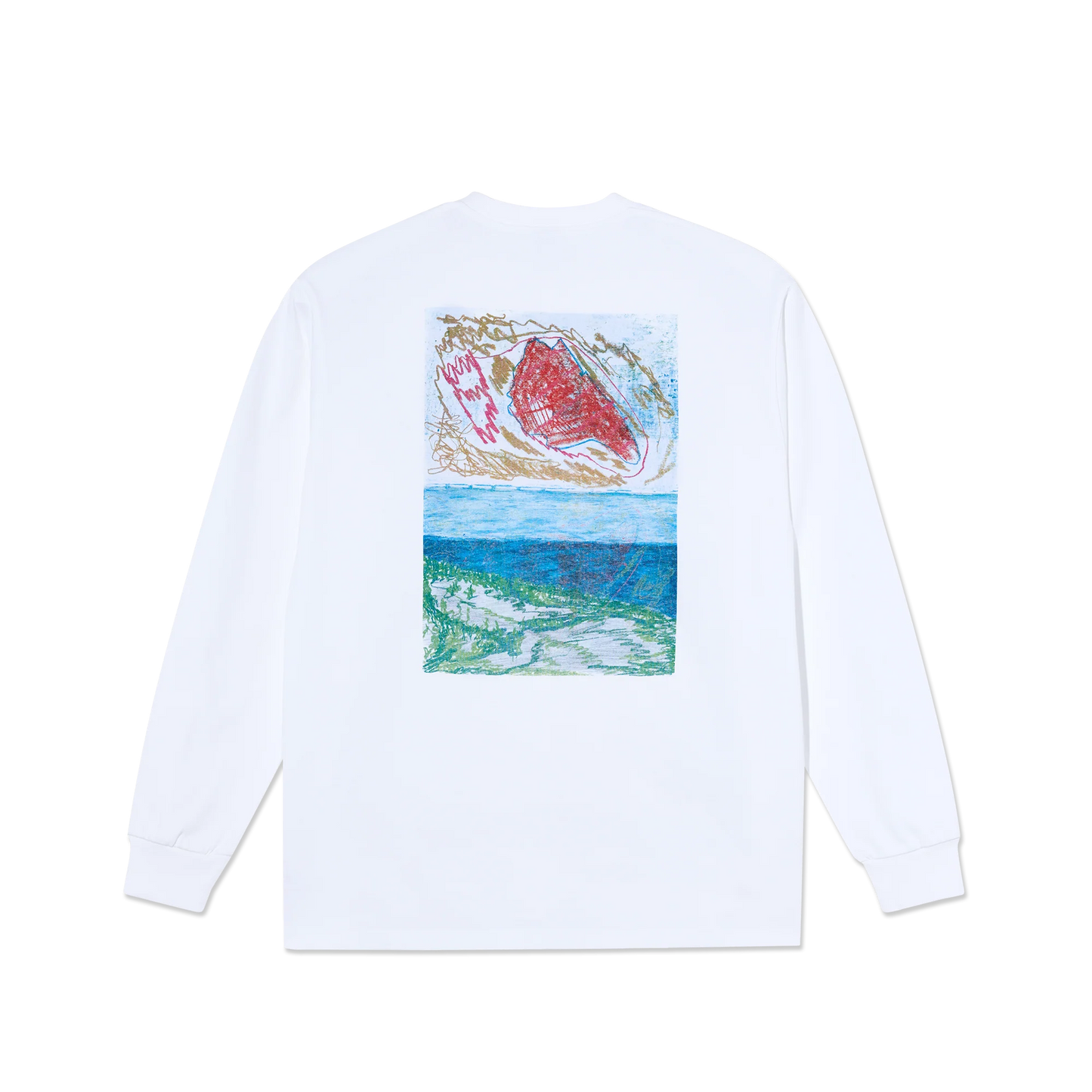 Polar Skate Co Dunes Long Sleeve White