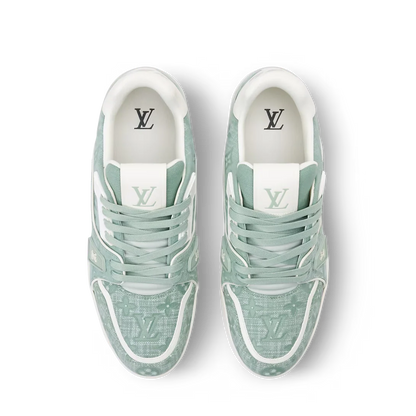 LV Trainer Green Canvas