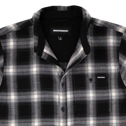 Independent Belmont S S Flannel Top Black Smoke