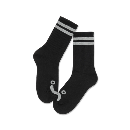 Polar Rib Socks Happy Sad Black Heather Grey