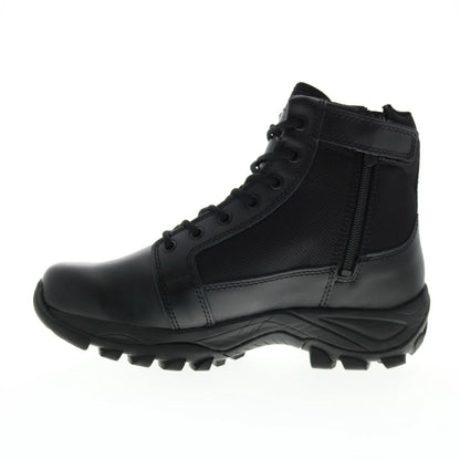 Bates Fuse Mid Side Zip E06506 Mens Black Wide Leather Tactical Boots