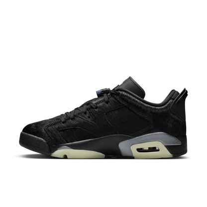 Women's  6 Retro Low - "Black Pony Hair"