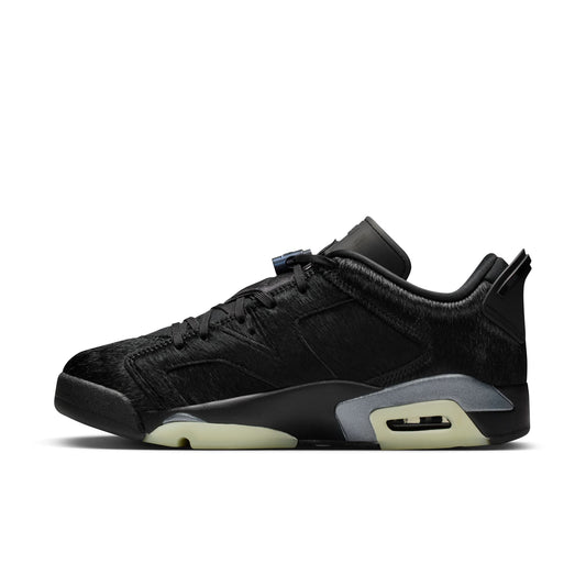 Women's  6 Retro Low - "Black Pony Hair"