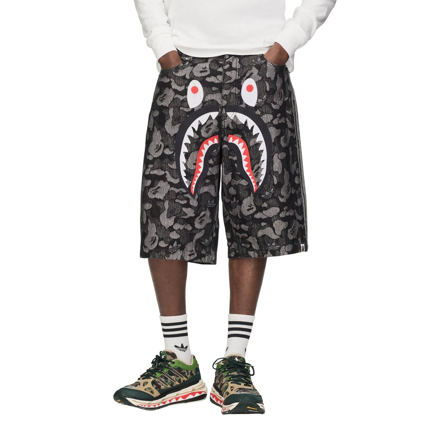 x Bape Shark Denim Jorts