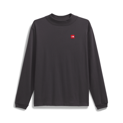 Men's Red Box Long-Sleeve Tee in Obsidian