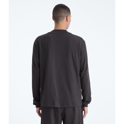 Men's Red Box Long-Sleeve Tee in Obsidian