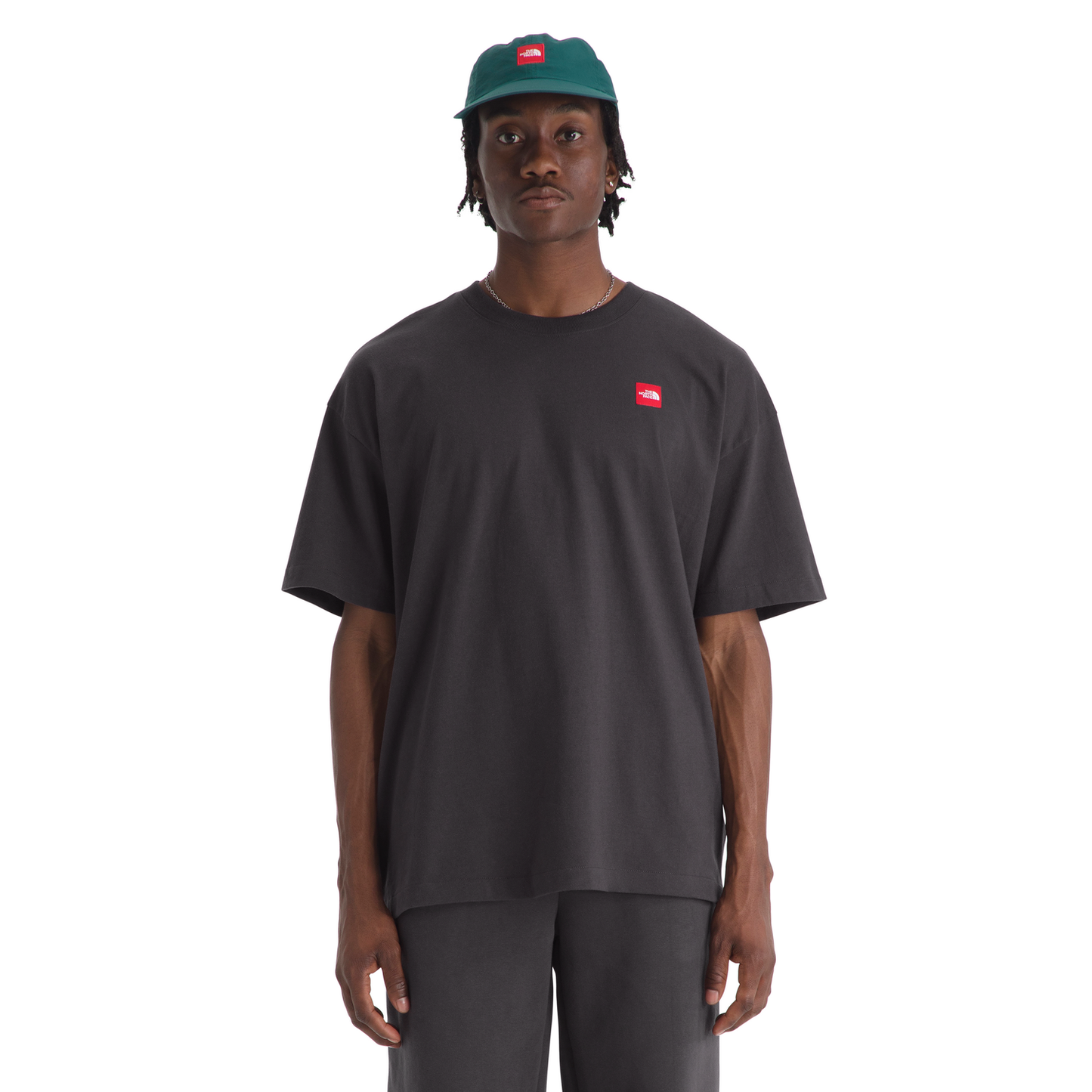Men's Red Box Short-Sleeve Tee in Obsidian