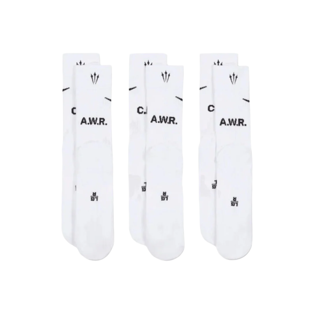 x NOCTA Crew 3 Pack Sock - White