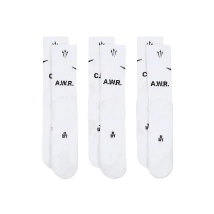 x NOCTA Crew 3 Pack Sock - White