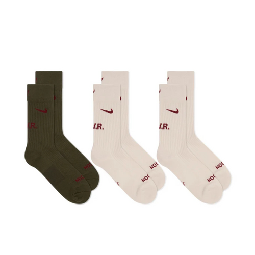 x NOCTA Crew 3 Pack Sock - Multi