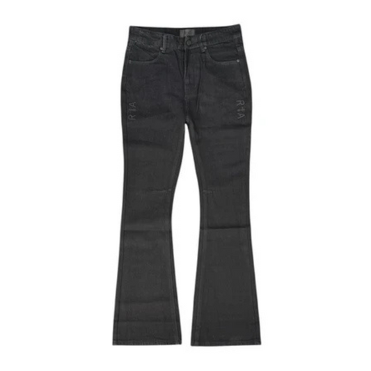 RtA Mael Flare Denim - Black Side Cross