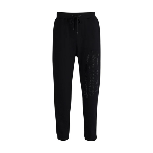 Von Dutch Rhinestone Logo Jogger - Black