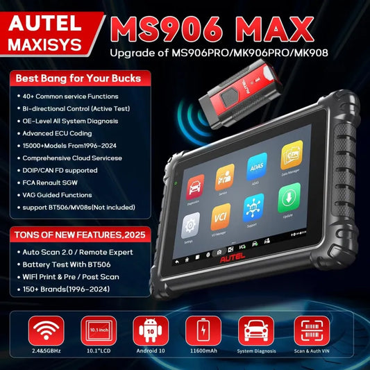 Autel MS906MAX 2026: Complete Auto Bidirectional Diagnostic Scanner