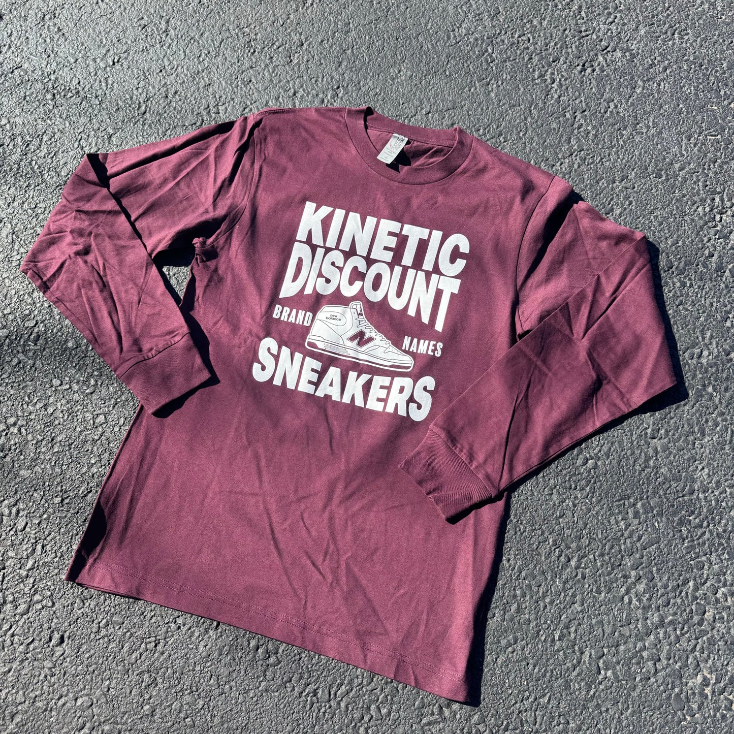 Kinetic Discount Sneaks Long Sleeve Tee Maroon