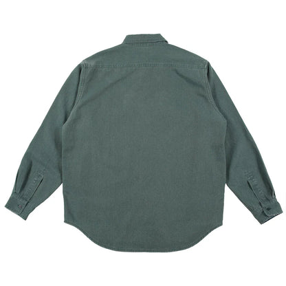 Theories Union Flannel Lined Button Up Shirt Sea Green