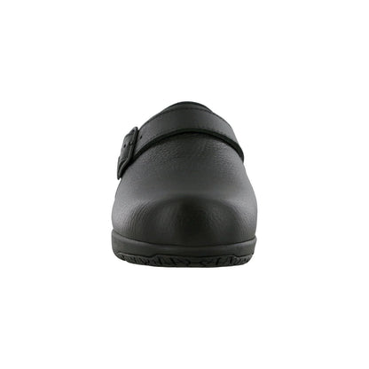 Women's Clog SR Slip Resistant Loafer in Black Wide