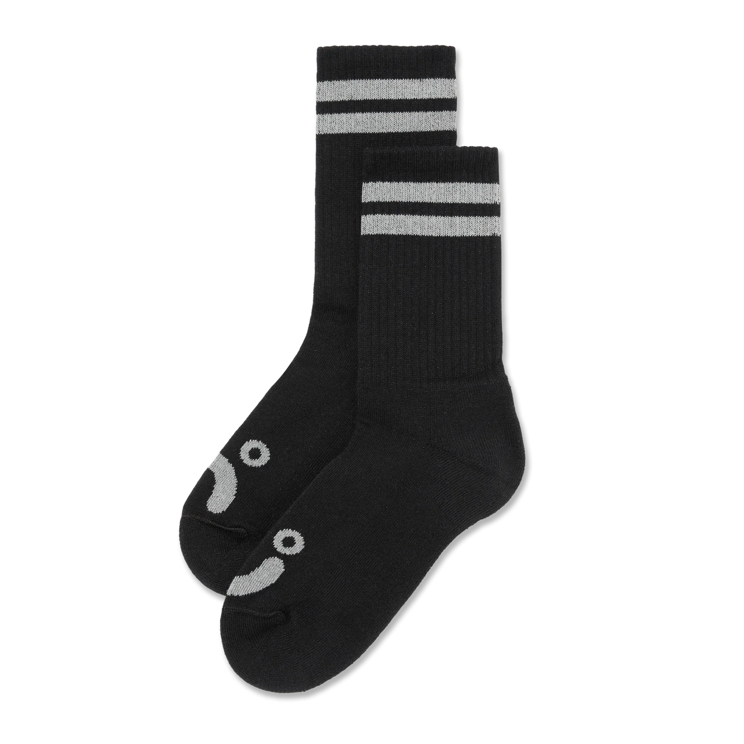 Polar Rib Socks Happy Sad Black Heather Grey
